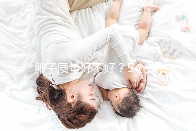 卵子質量好不好？5個辦法就能知道