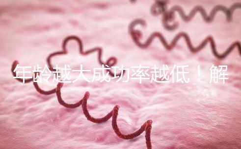 年齡越大成功率越低!解讀被過度吹捧的“試管嬰兒成功率”